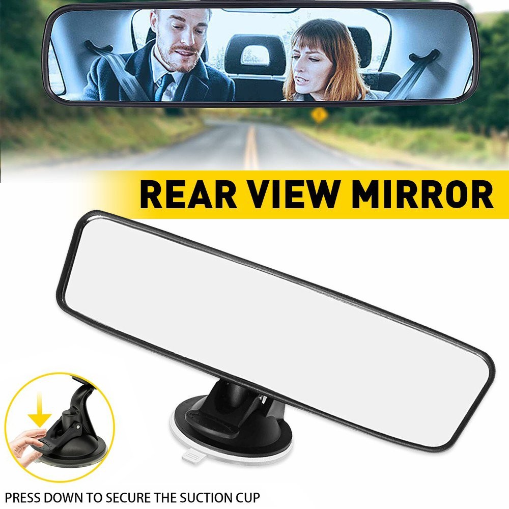 Car Truck Interior Rear View Mirror Wide Suction Cup Mirror Universal Adjustable