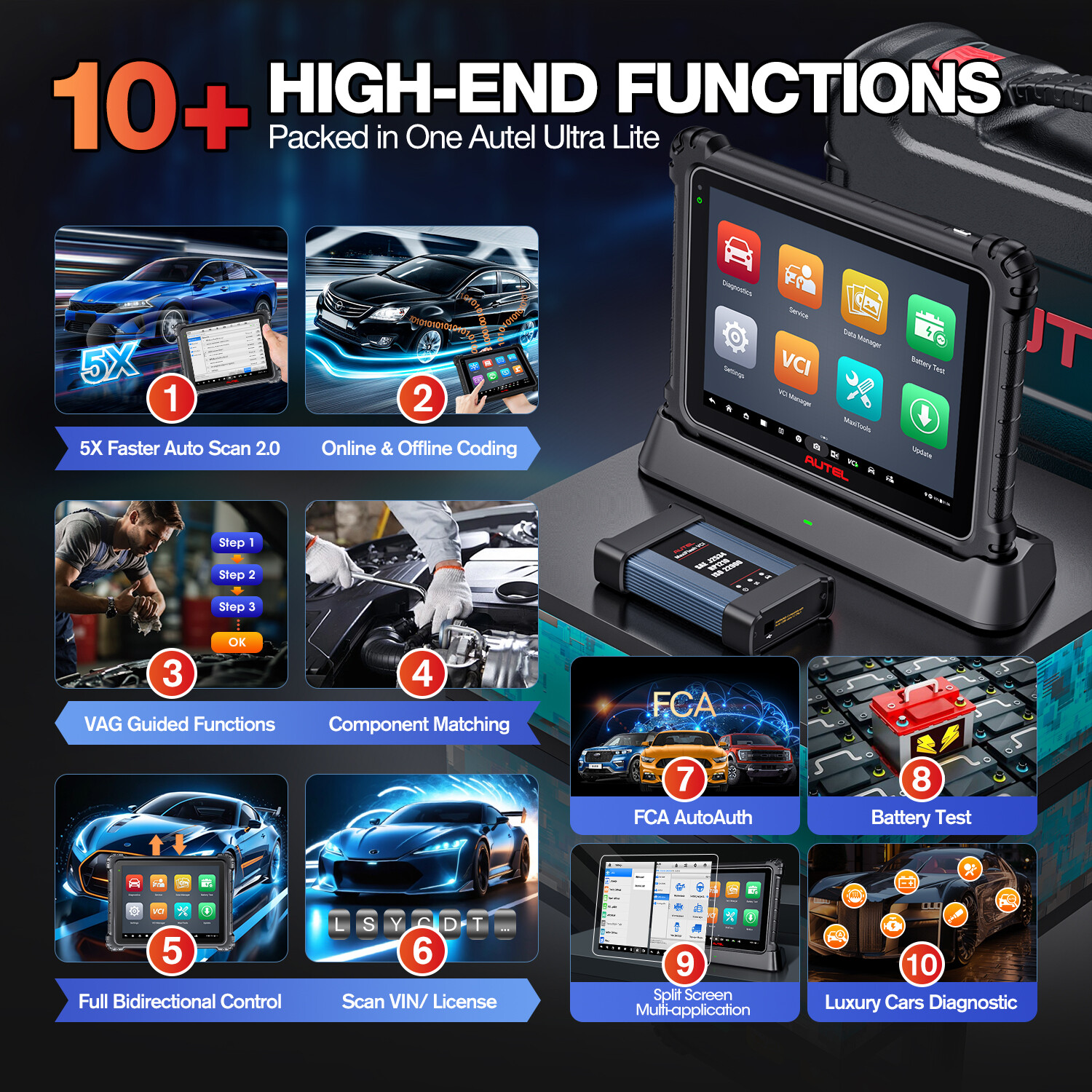 ⭐⭐⭐⭐⭐【2-Year Update】Autel ULTRA Lite S JVCI+ 2026 Diagnostic Scanner New Version