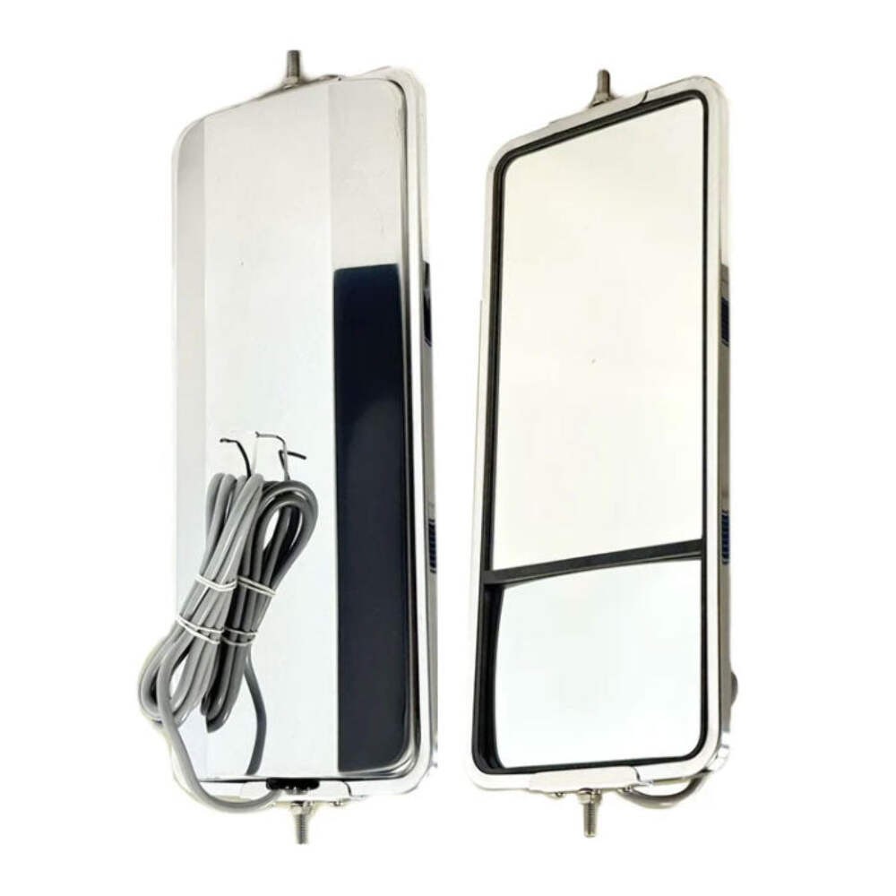 Fortpro 7″ x 16″ Stainless Steel West Coast Mirror, Heated with Convex section |