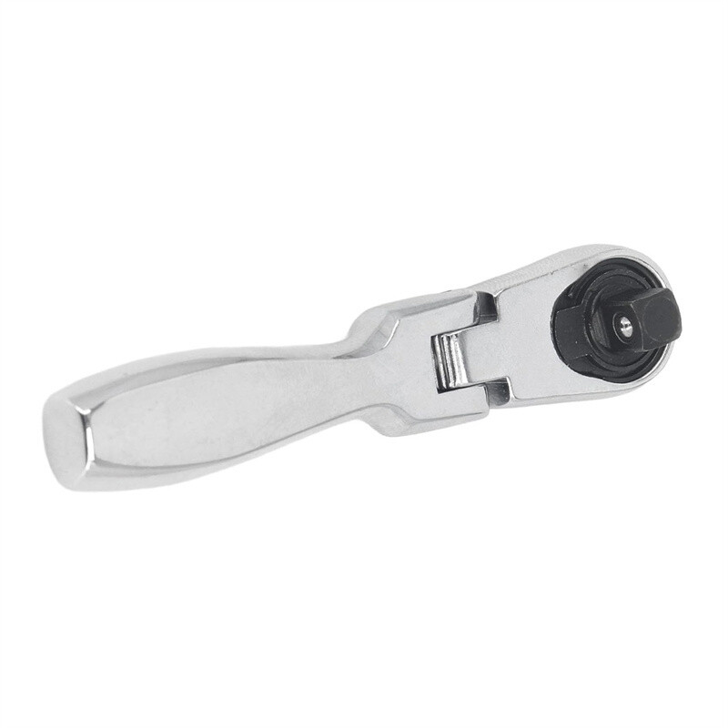1/4″ Drive Ratchet Handle Socket Wrench 72 Tooth Flexible Head Stubby Flattop
