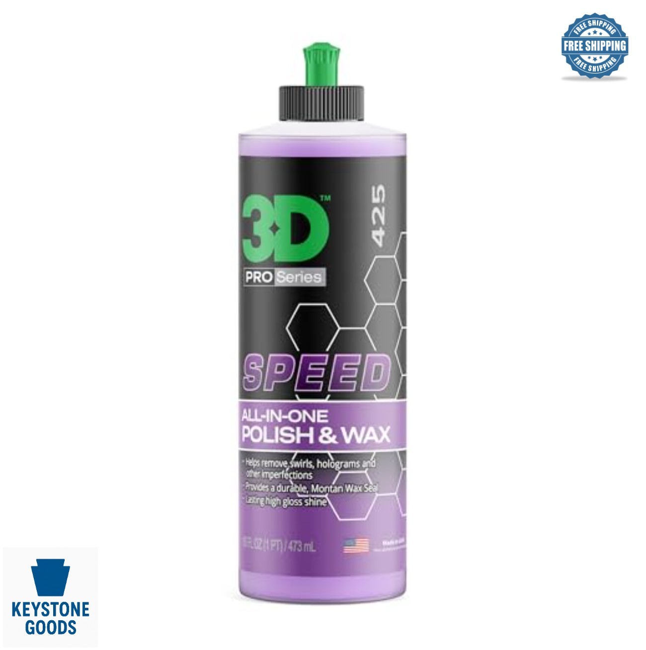 All In One Car Polish Wax Scratch Swirl Remover Clear Coat Safe High Gloss 16oz