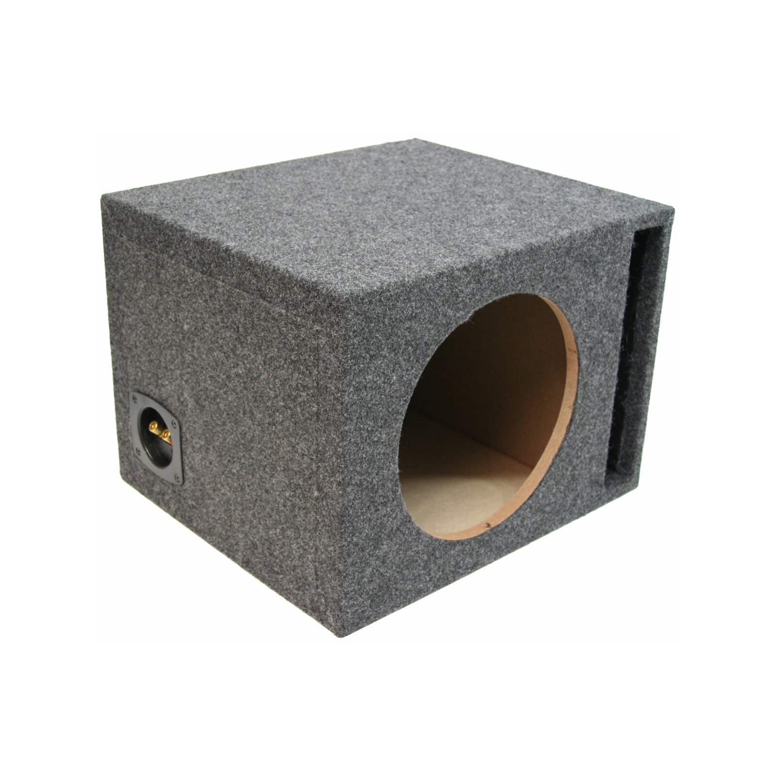 Car Audio Single 10″ Vented Subwoofer Stereo Sub Box Ported Enclosure 3/4″ MDF
