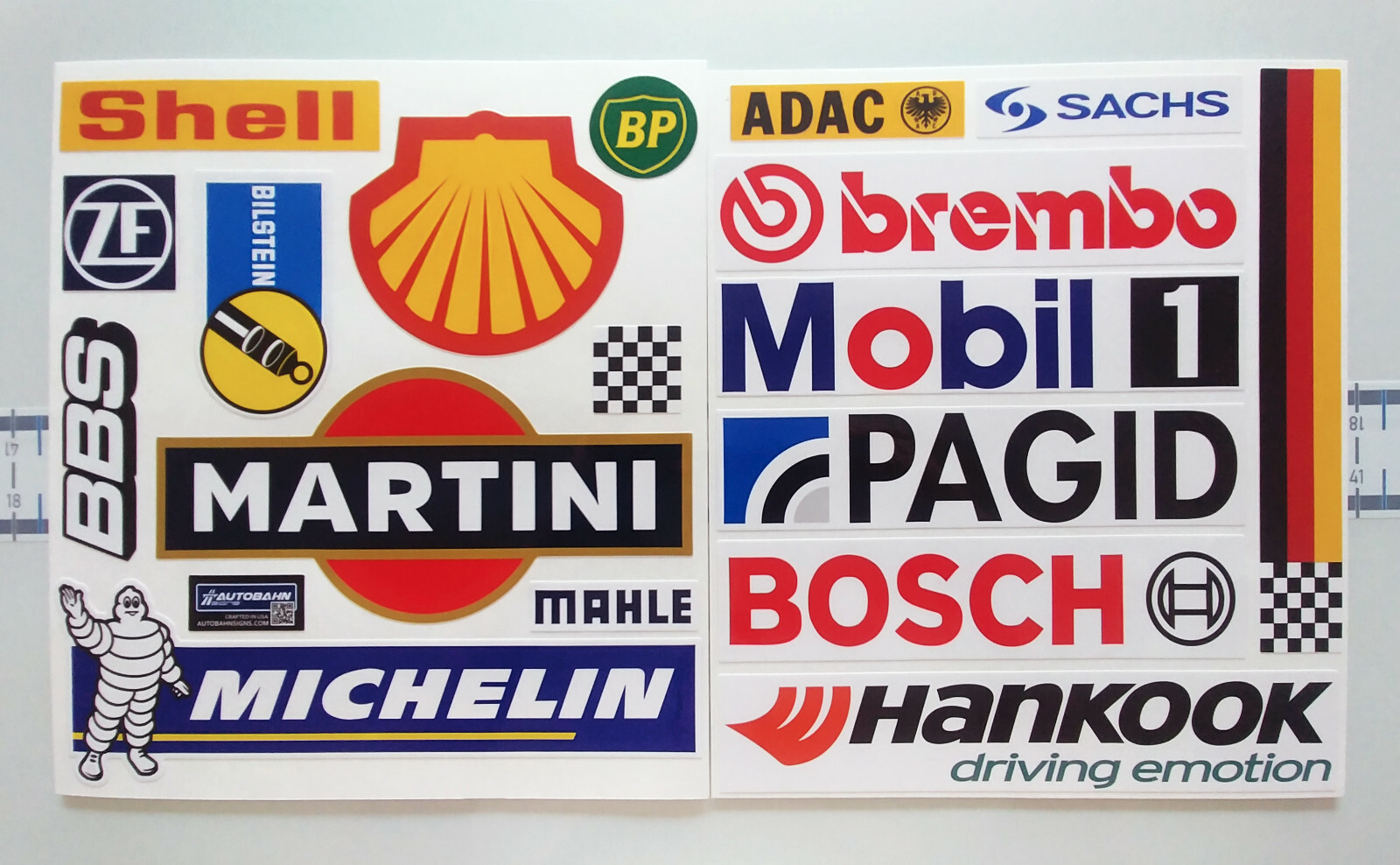 GERMAN RACING DECAL SET – Martini – Autocross – Formula 1 – Track – Toolbox Art