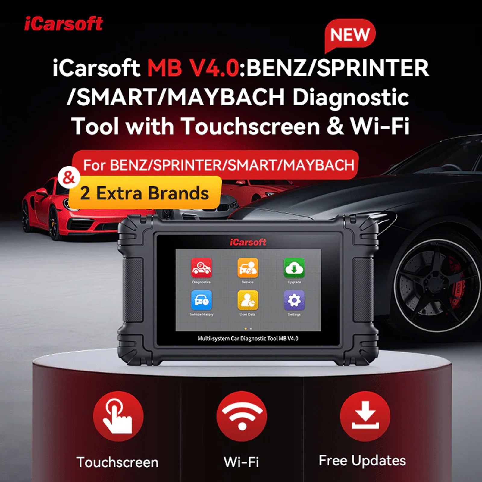 ICARSOFT MB V4.0 Advanced Diagnostic Tool for M/Benz, Sprinter, Smart&Maybach