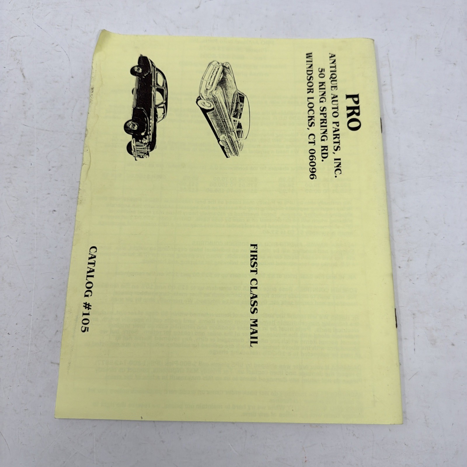 PRO ANTIQUE AUTO PARTS ‘CHEVROLET’ 1923-1964 NEW PARTS CATALOGS #105 & #101