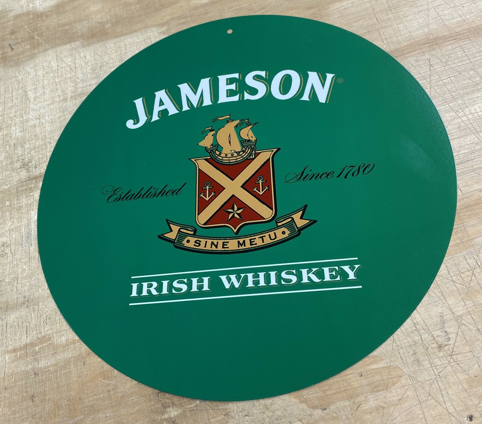 Jameson Irish Whiskey Green Logo 12″ Metal Tin Aluminum Sign