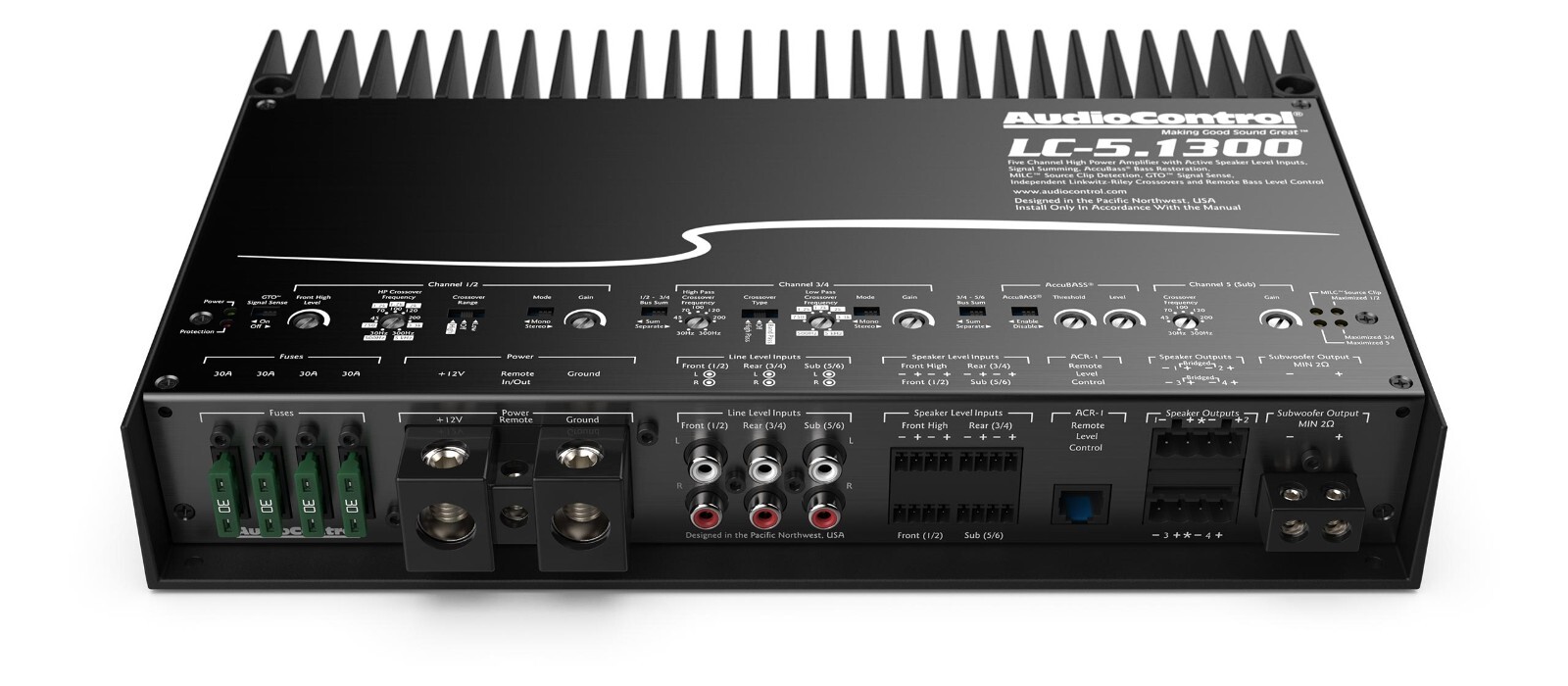 AUDIO CONTROL LC-5.1300 high-power multi-channel amplifier with accubass®