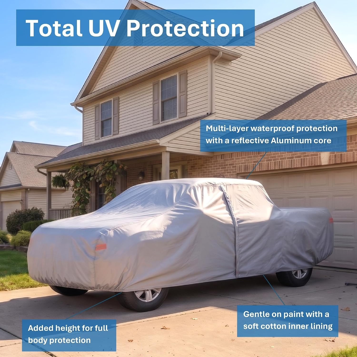 Reflective Multi-Layer Truck Cover with 100% UV Protection – Fits T5 Trucks