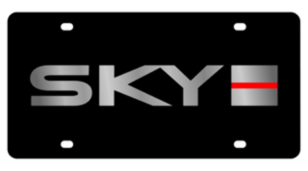 Eurosport Daytona 2897-1 Lazer-Tag License Plate; Saturn Sky Logo