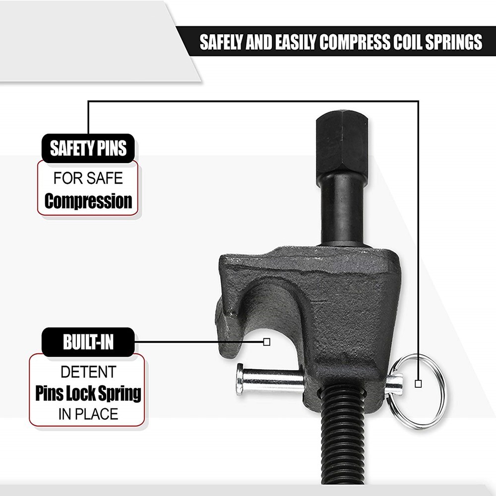 Heavy Duty Coil Spring Compressor Suspension Spring Clamp With Safety Bracket