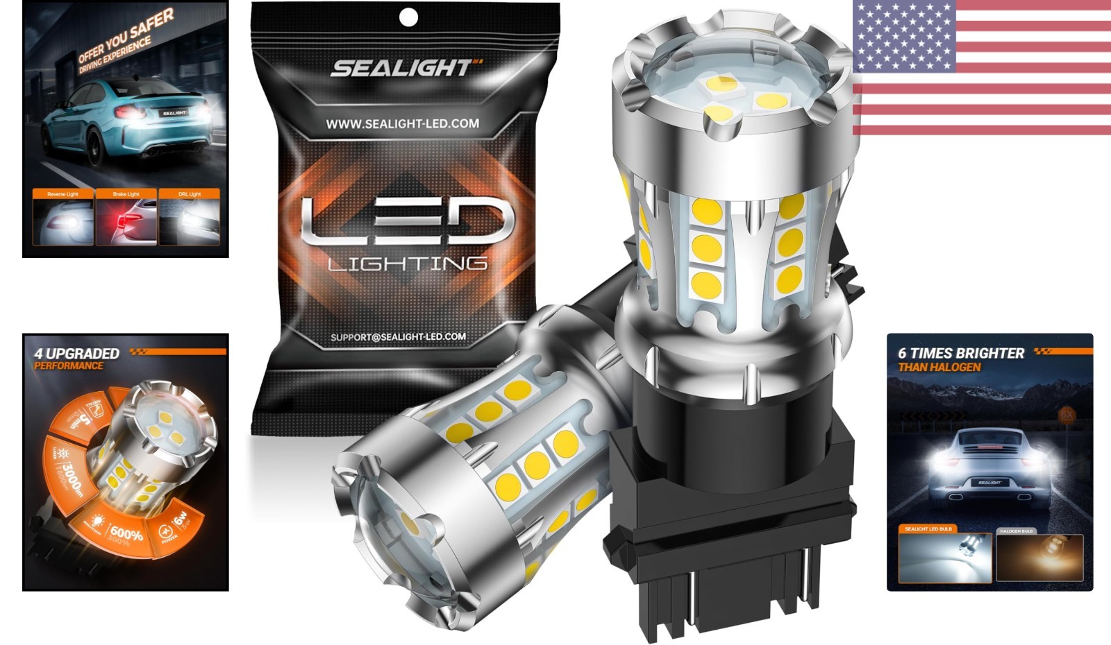 High-Performance 3157 LED Bulbs – Instant-On, Easy Installation, 50,000 Hours
