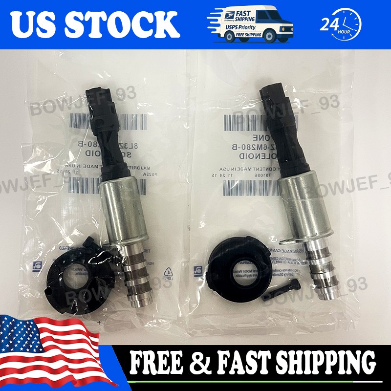 2PC Genuine Ford Solenoid 8L3Z-6M280-B VCT For 04-10 F-150 Expedition 4.6L 5.4L