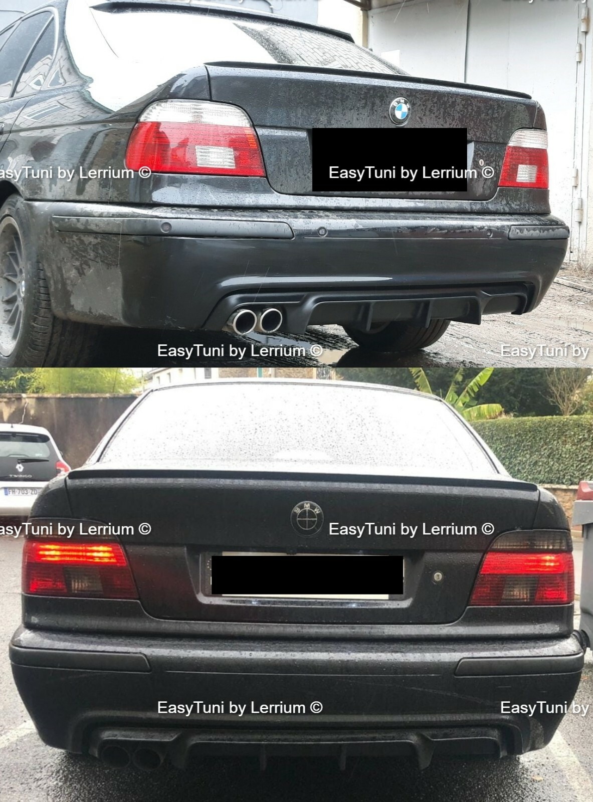 BMW E39 M sport rear diffuser textured abs plastic for sedan wagon video review