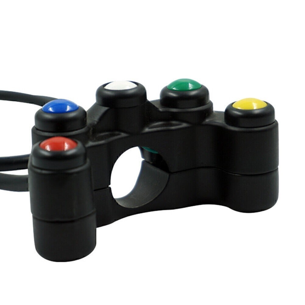 7/8″ 22mm Universal Handlebar Switch 5 button Array Switches Plastic Motorcycle