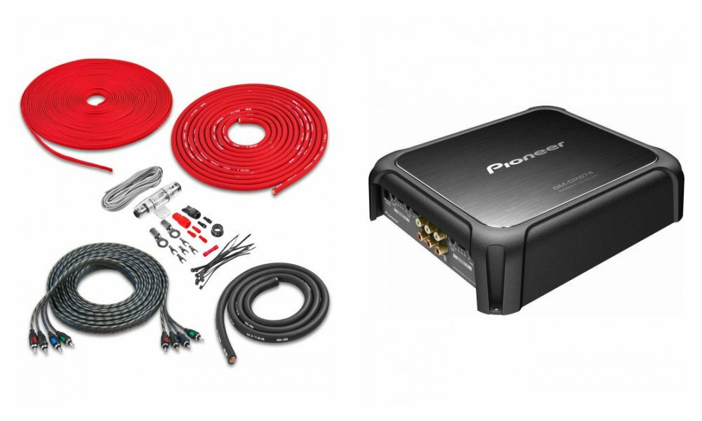 Pioneer GM-DX874 1200W 4-Channel Amplifier w/ Free Belva 4 Gauge Amp Wire Kit