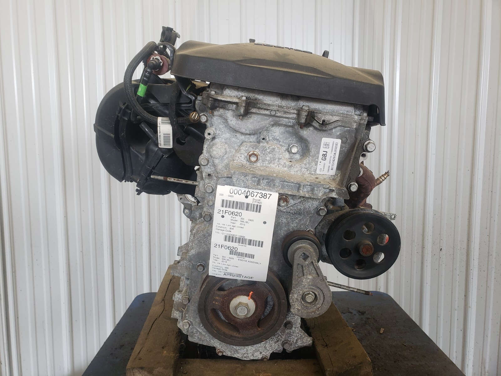 2016 CHEVY MALIBU 2.5L ENGINE MOTOR NO CORE CHARGE