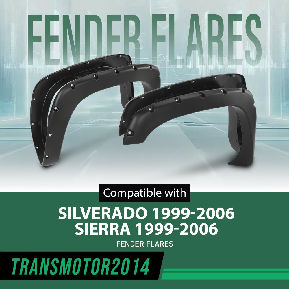 Fit For Chevy Silverado GMC Sierra 99-06 Bolt On Rivet Wheel Fender Flares Cover