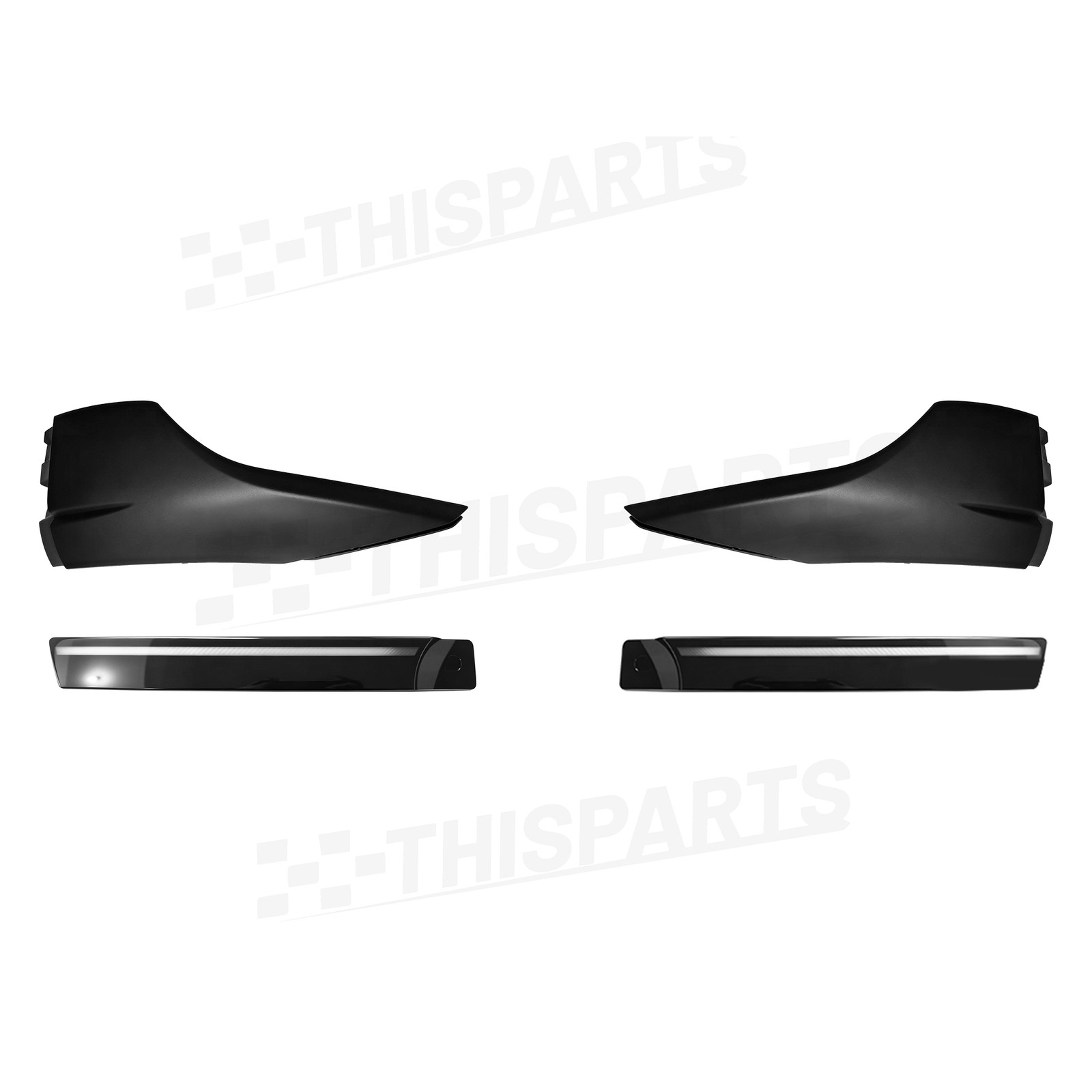 Front Bumper Assembly Gloss Black Fit For VolksWagen VW ID.4 2024-2025 OE Style
