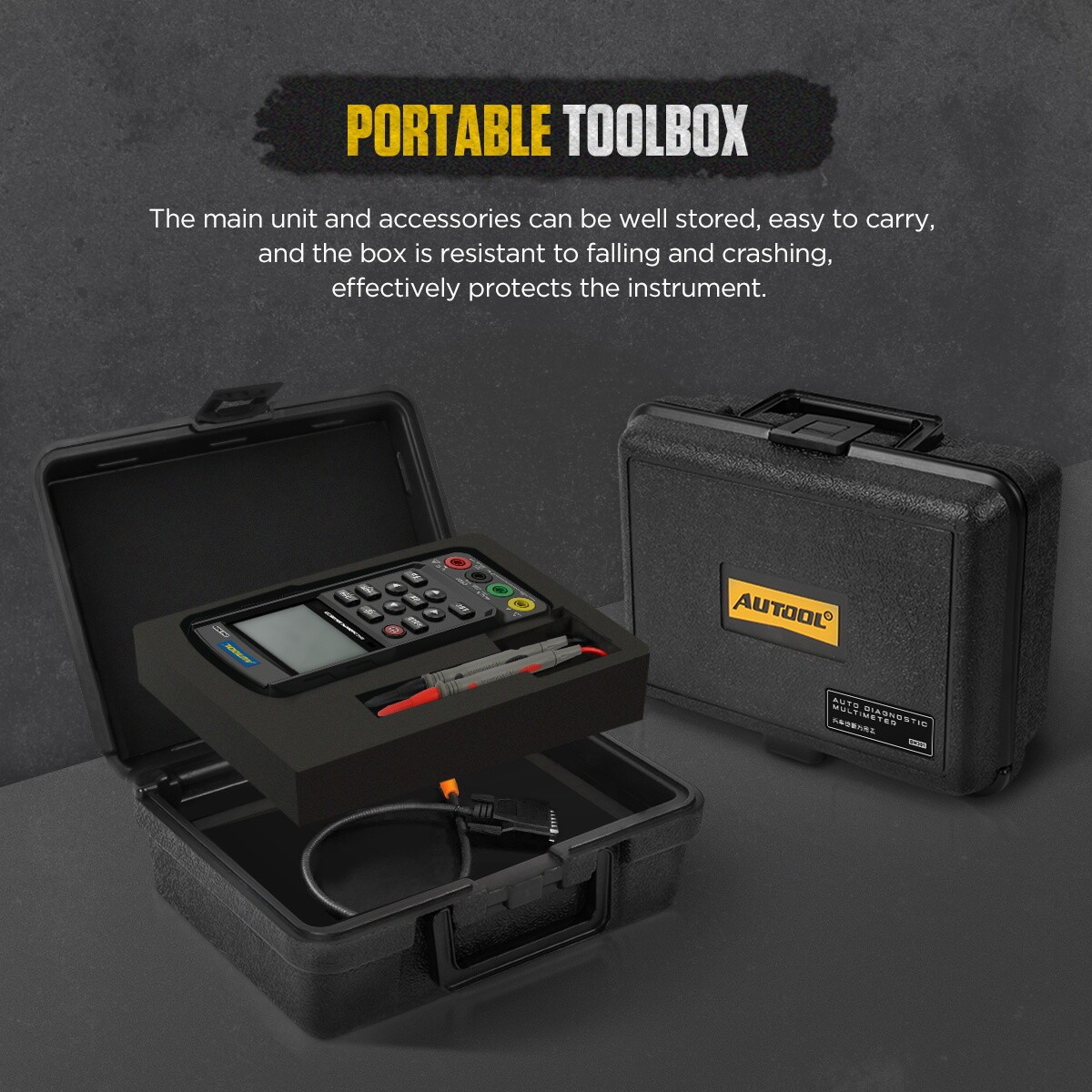 AUTOOL DM301 Digital Electrical Multimeter AC/DC Voltage Current Detector Kit US