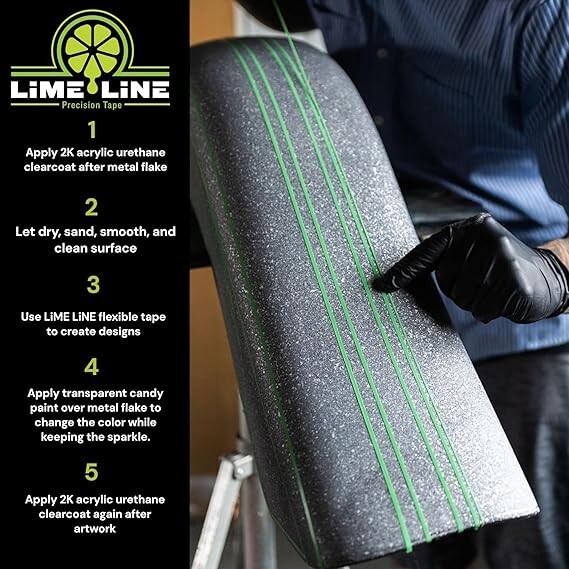 LiME LiNE Sprayable Silver Metal Flake Paint Additive – 3 Oz Glitter