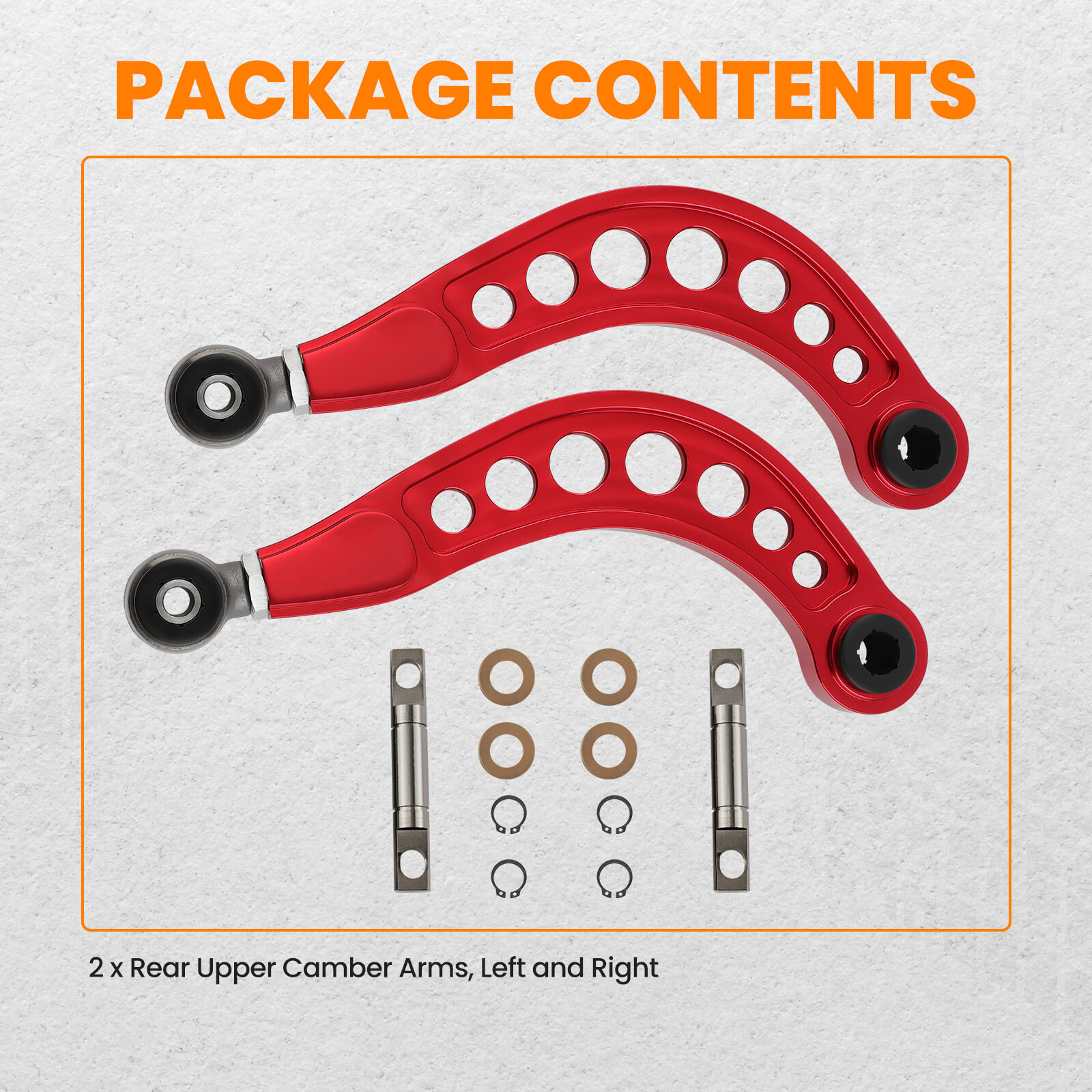2x Adjustable Rear Upper Camber Control Arms Kit for 2006-2015 Honda Civic 1.8L
