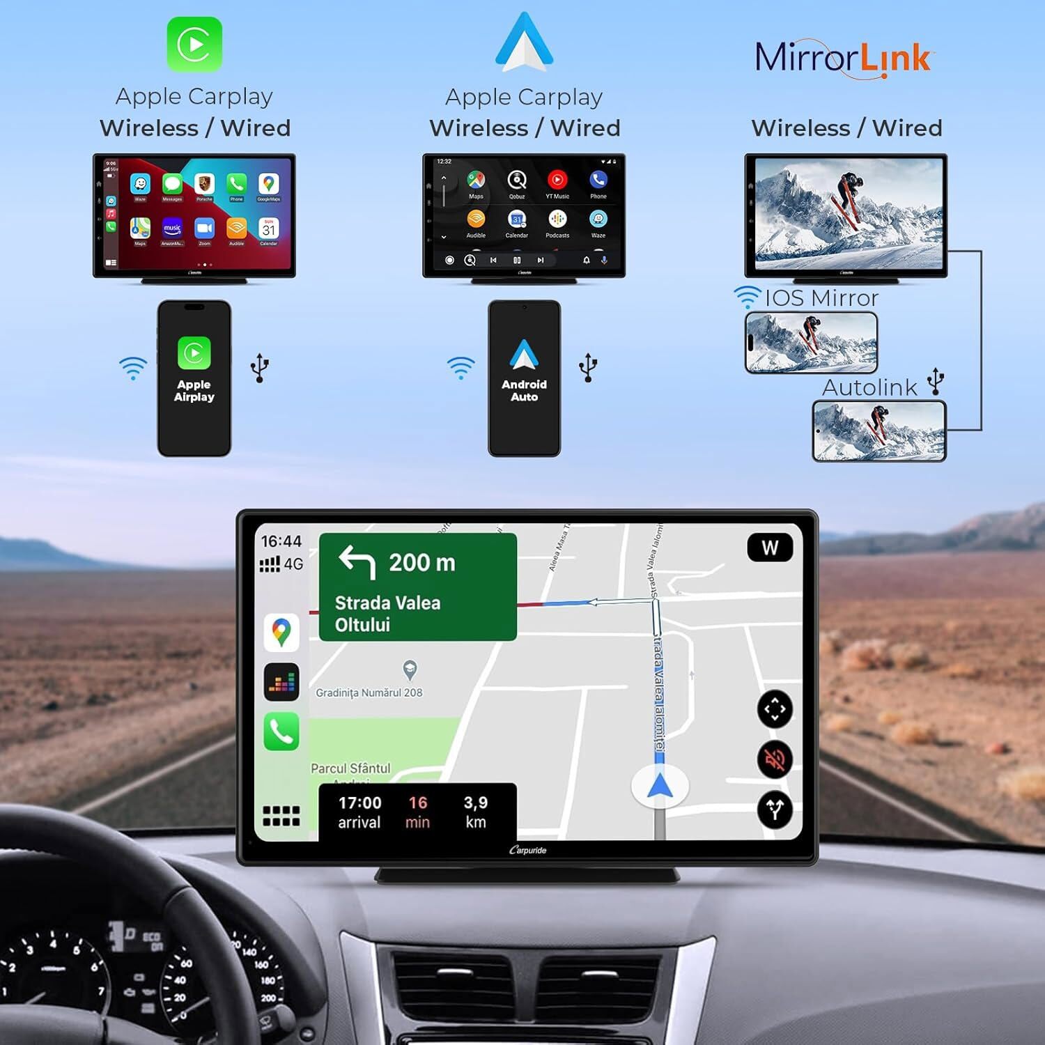 Carpuride W901 Car Radio Wireless Apple CarPlay Android Auto Car Stereos Audio