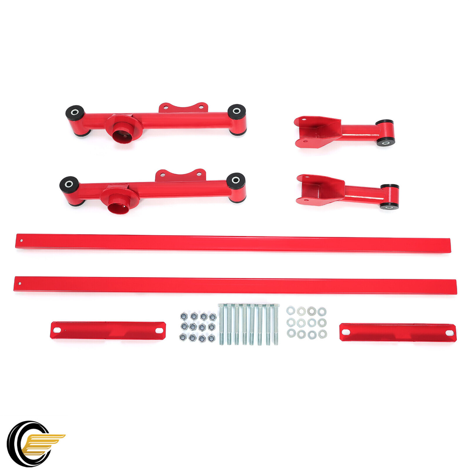 For Mustang 79-04 Rear Upper Lower Tubular Control Arms + Subframe Connector Kit