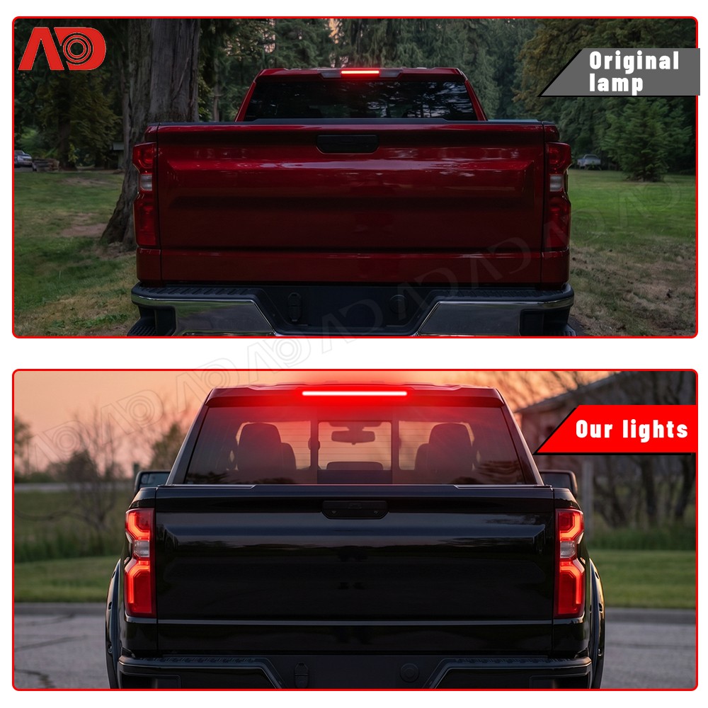 LED Third Brake Light Without Camera Hole For 19-2026 Chevy Silverado GMC Sierra