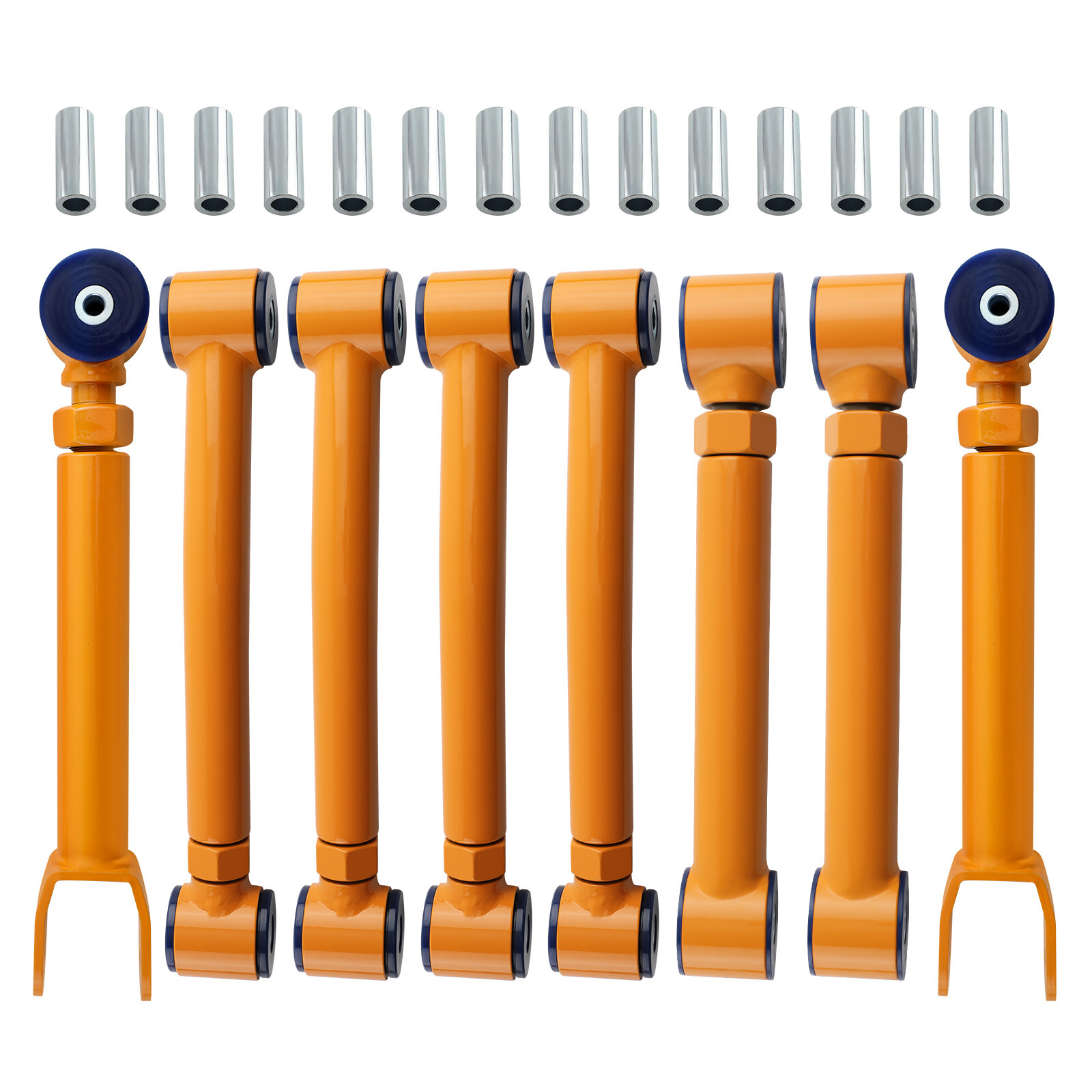 Front Rear Upper & Lower Adjustable Control Arms for 1997-2006 Jeep Wrangler TJ