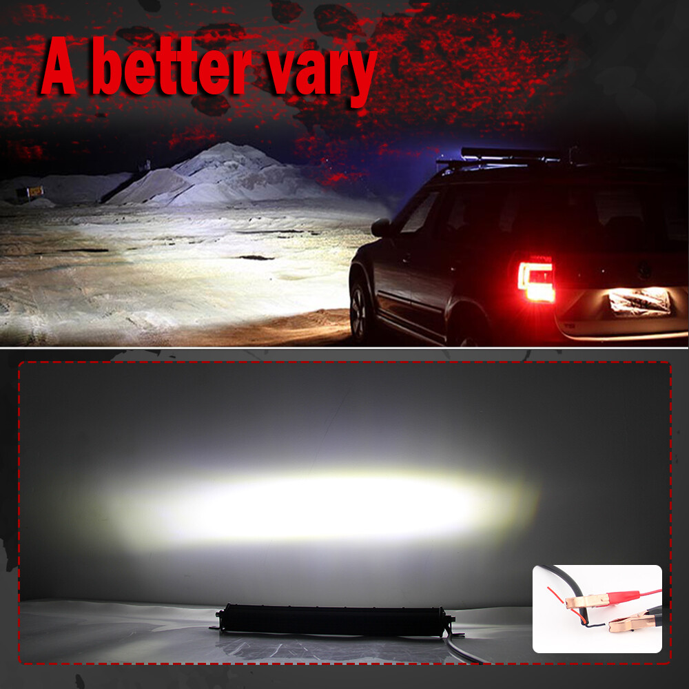 Slim Single Row 7″ 14″ 20″ 26 32 38 44 50 LED Light Bar Off Road Driving ATV SUV