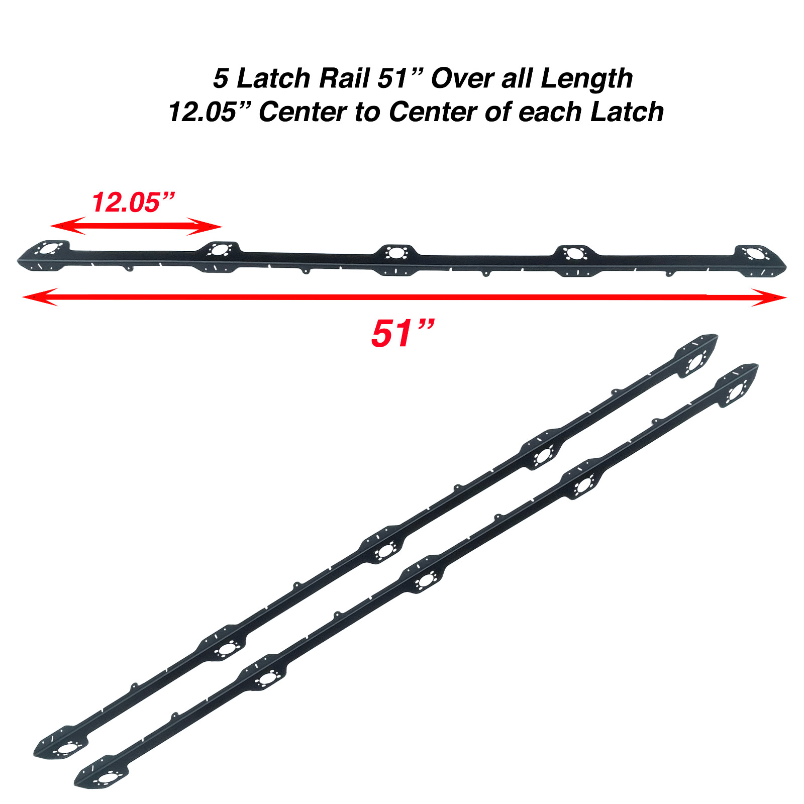 Dzus Rail Mounts Universal Mount 38″ Or 44″ Or 51″ Length & Mounting Hardware
