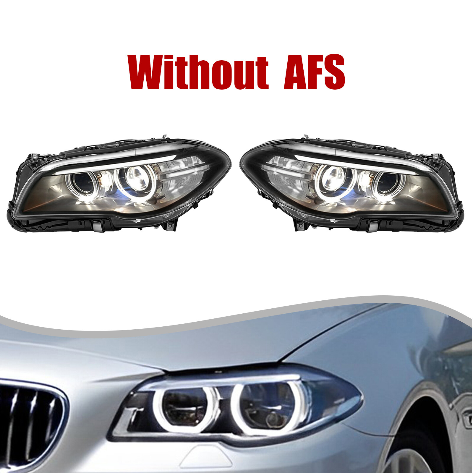 Xenon/HID Headlights for 2014-2017 BMW 5 Series F10 528i 535i Headlamps Pair Set