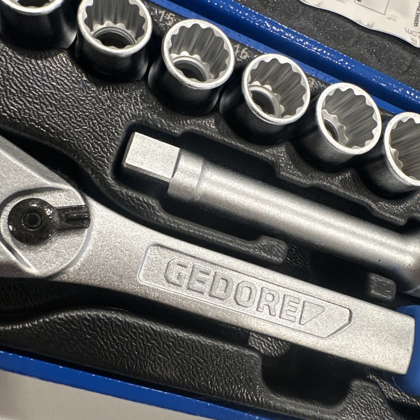 Gedore Ratchet & Socket Set 1/2 Drive 19 KMU-20 Metric – Made In Germany
