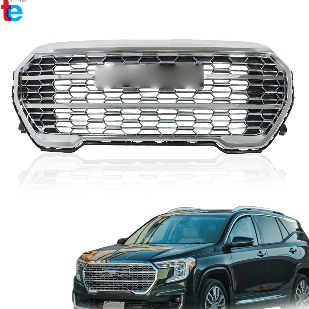 For GMC Terrain DENALI 22-23 Front Grill Grille |Without Camera Hole| Chrome