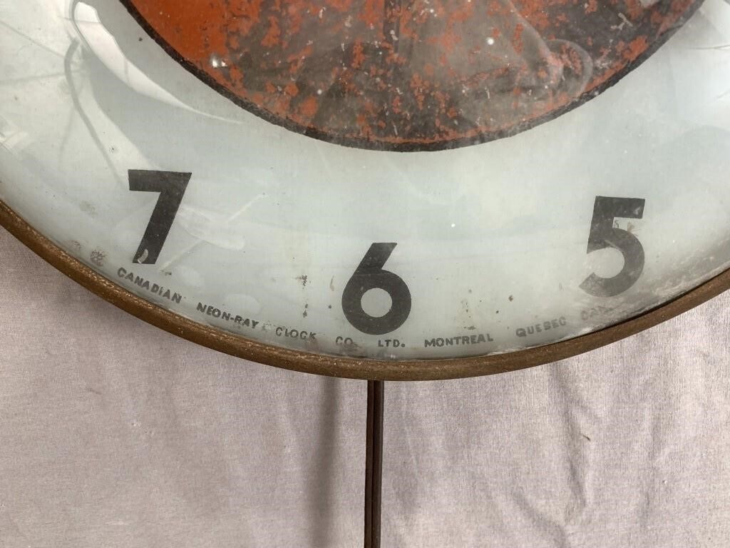 1940’s Willard Batteries ADVERTISING clock 13″ – Canadian Neon-Ray Clock Co.