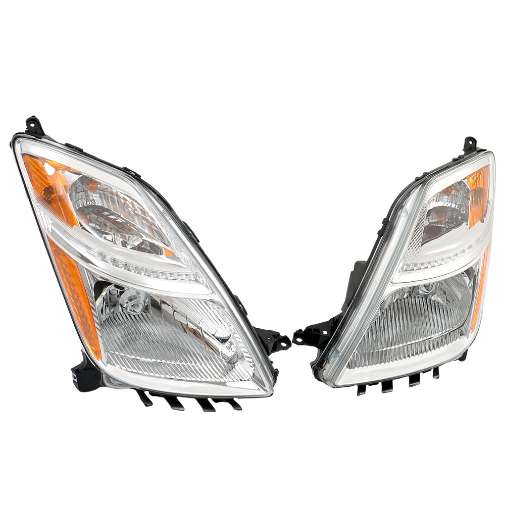 Headlamp Assembly Halogen Pair Right+Left Clear Fit For 2006-2009 Toyota Prius