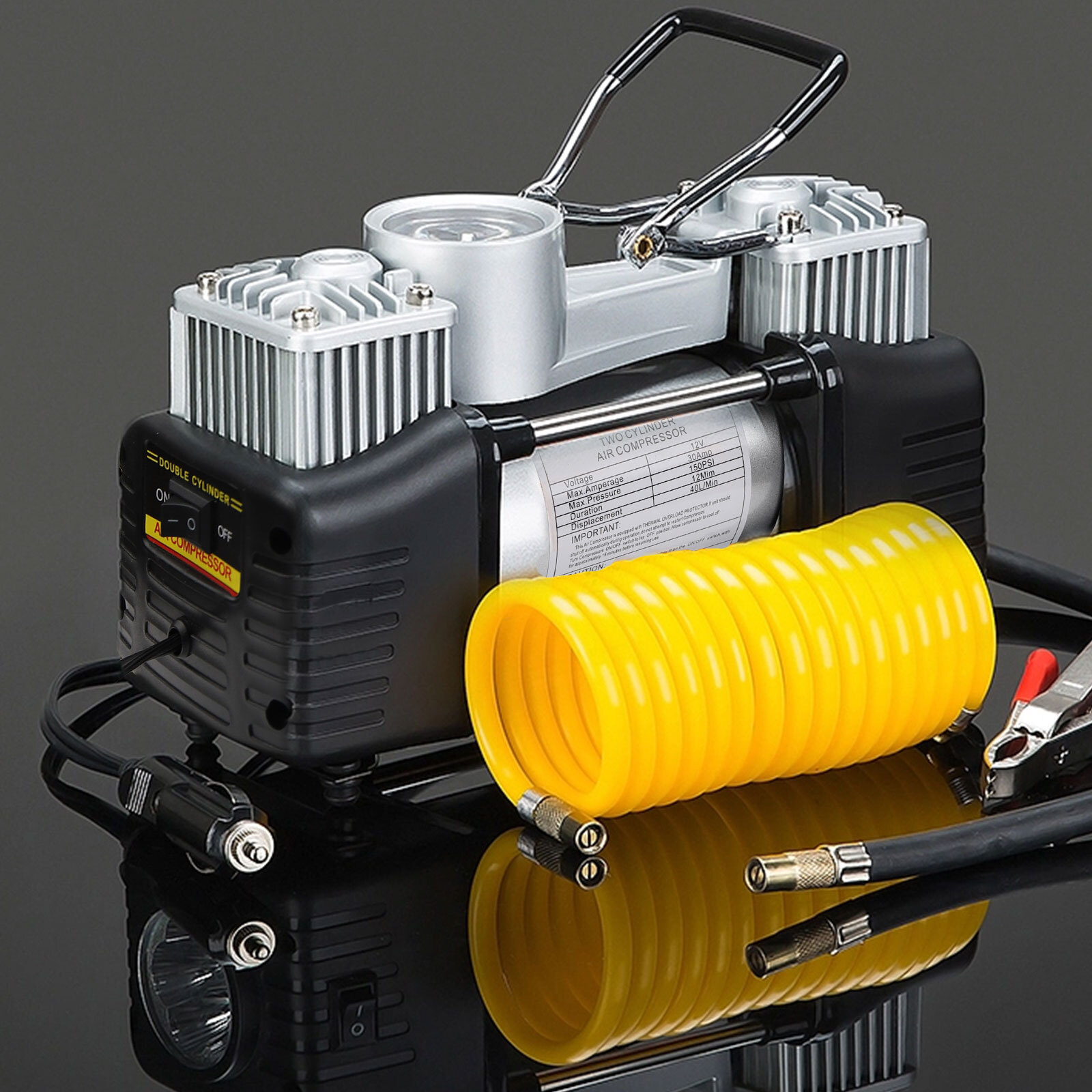 Heavy Duty Portable Air Compressor Car Tire Inflator Electric Pump Auto 12V US
