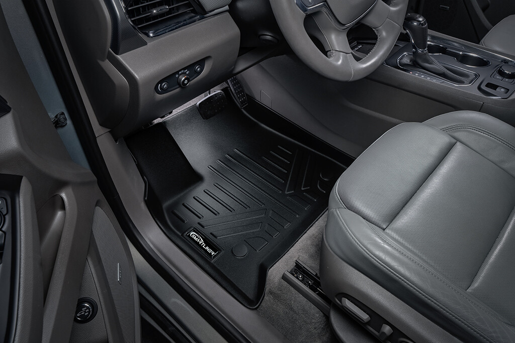 SMARTLINER Custom Fit Floor Mats 1st Row Liner Cocoa for Traverse/Enclave/Acadia