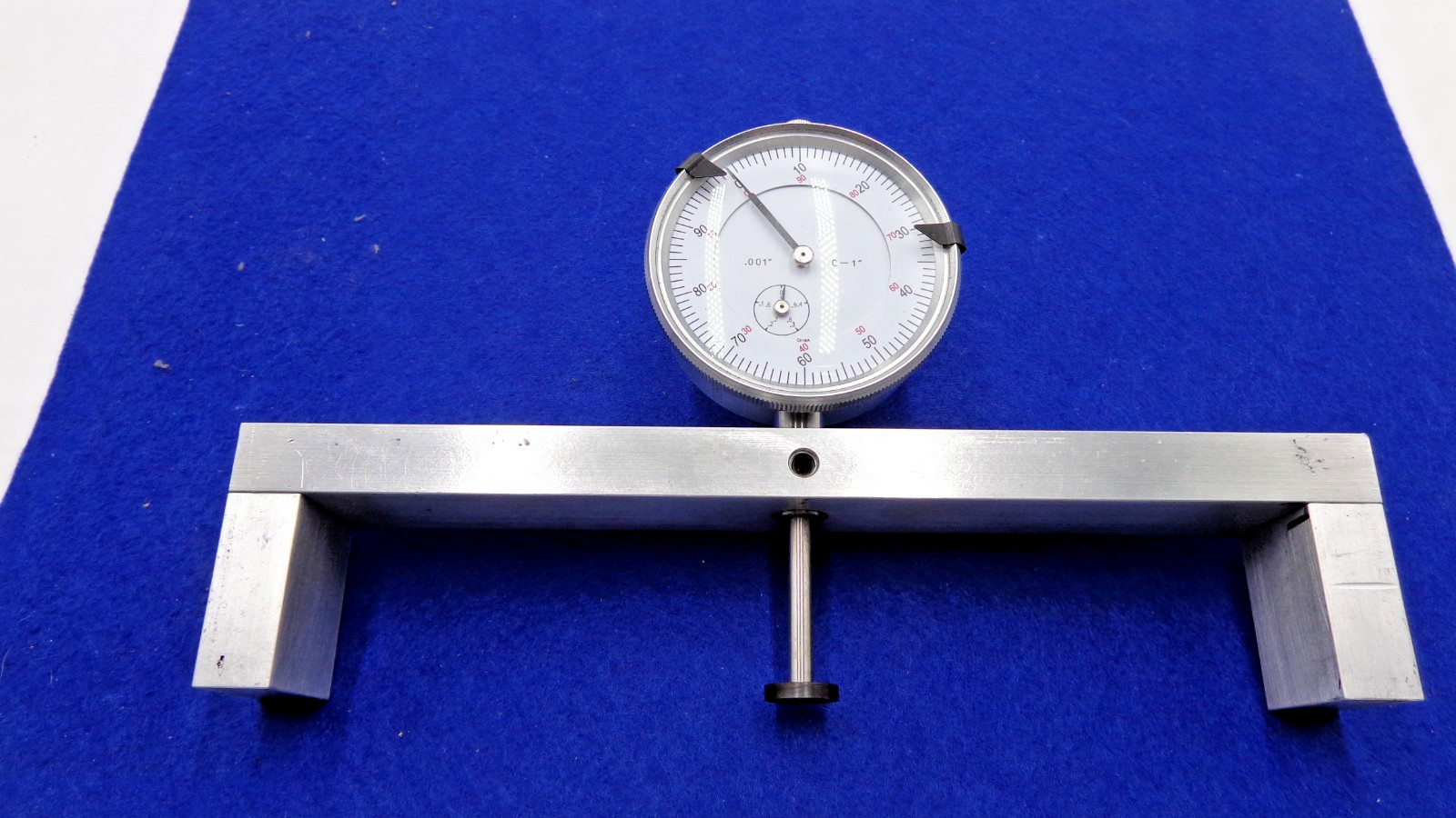 Deck Bridge Dial Indicator Gauge 0-1″ None Magnetic Aluminum Frame