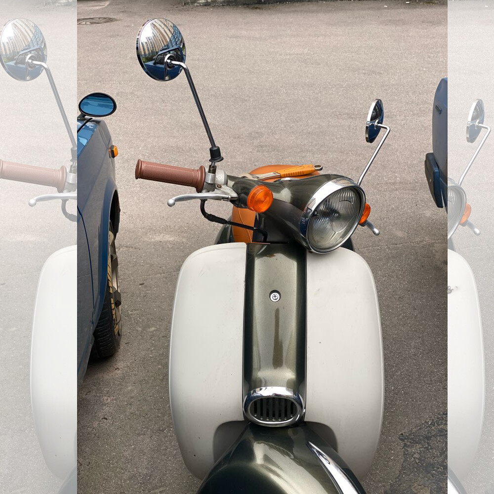 Motorcycle Classic Chrome Round RearView Side Mirrors 10mm Universal For Honda