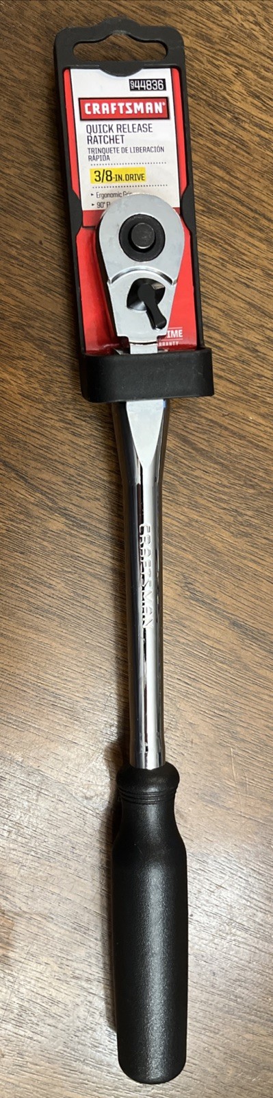 NOS Craftsman Quick Release Ratchet 3/8dr Flex Head Ergonomic Handle 44836