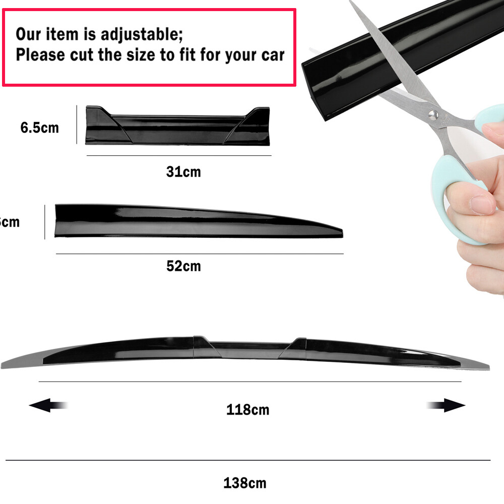 For Honda Accord 4DR Sedan 2013-2017 Gloss Black Car Rear Trunk Spoiler Lip Wing