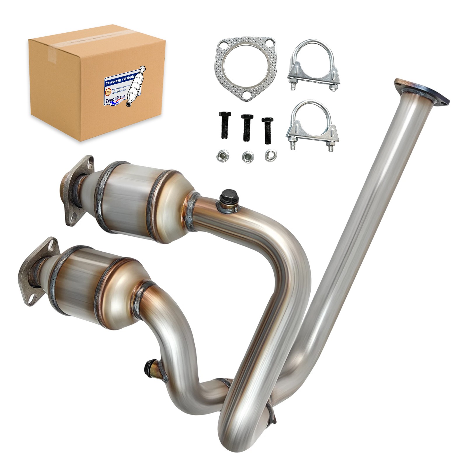 For 2000-2003 Jeep Wrangler 4.0L Catalytic Converter Exhaust Y-Pipe Kit EPA