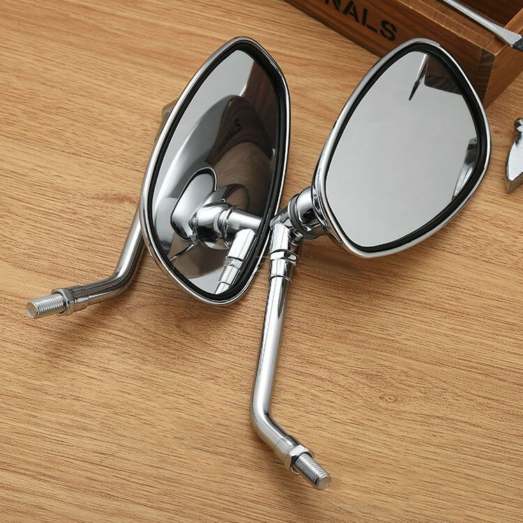 Chrome Motorcycle Oval Mirrors For Honda Shadow Spirit 750 1100 VTX1300 VTX1800