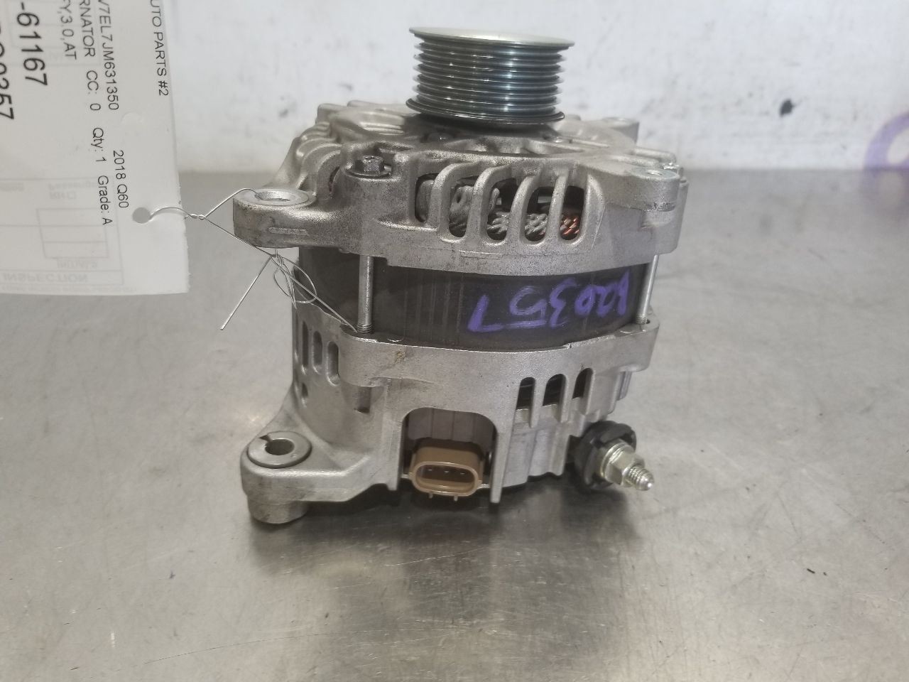 18 INFINITI Q60 RED SPORT ALTERNATOR 3.0L ENGINE 231004HK1A