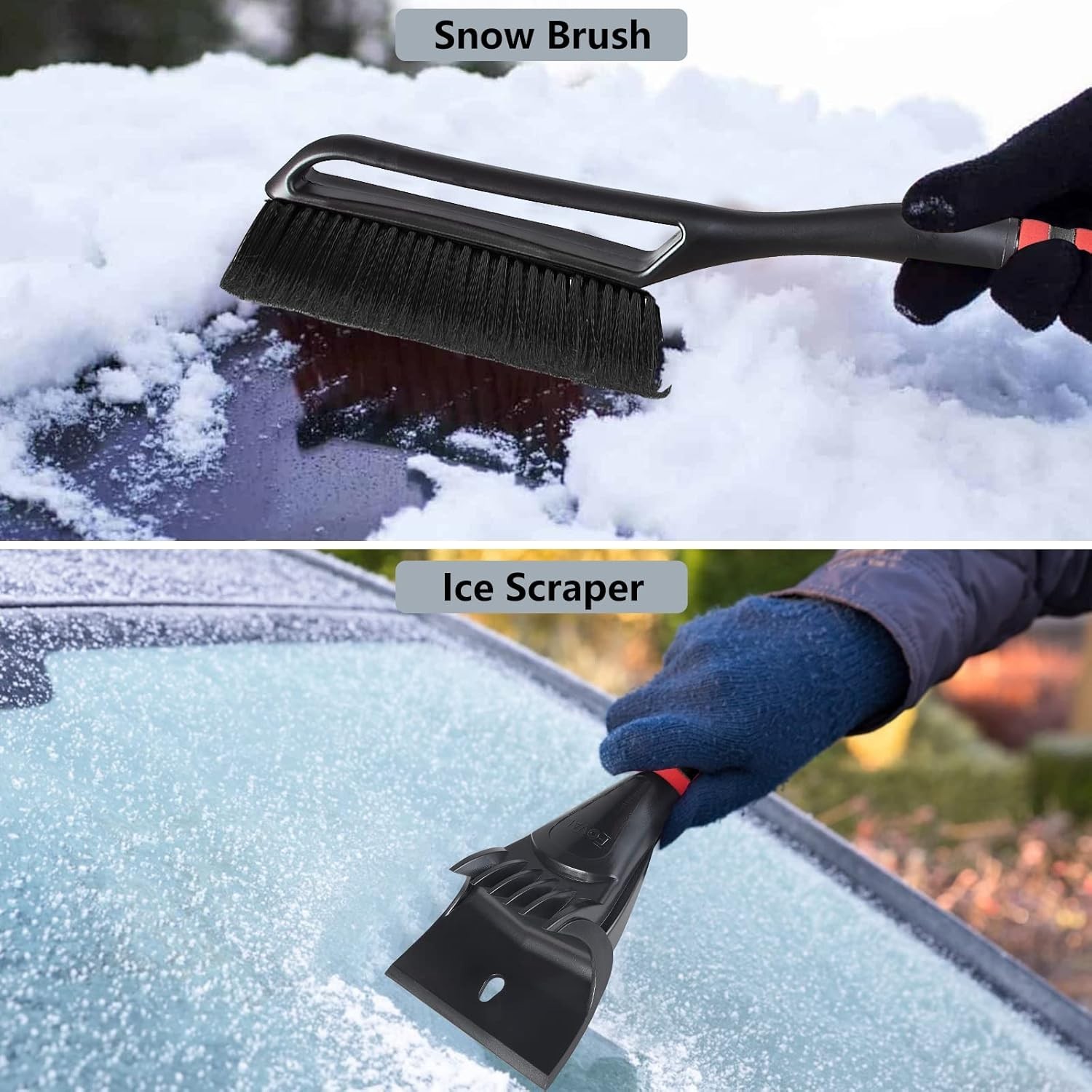 Durable 27″ Snow Brush & Ice Scraper Combo – Perfect for Cars & SUVs – 2 Pack