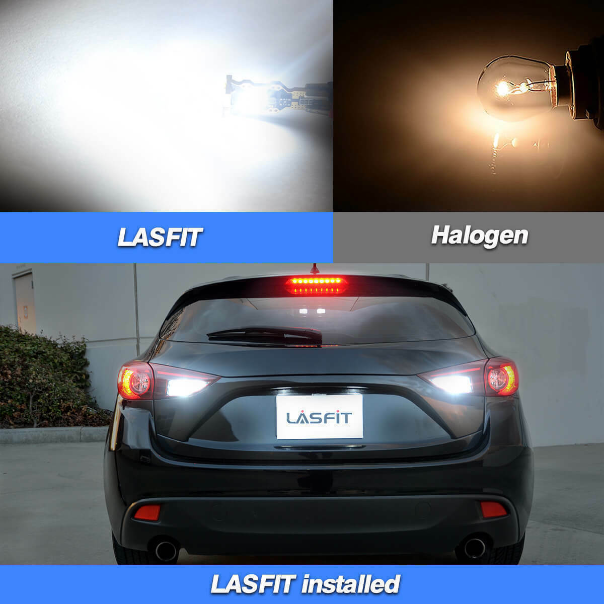 Lasfit CANBUS LED Backup Reverse Light Bulb 921 912 T15 W16W Lamps 6000K White