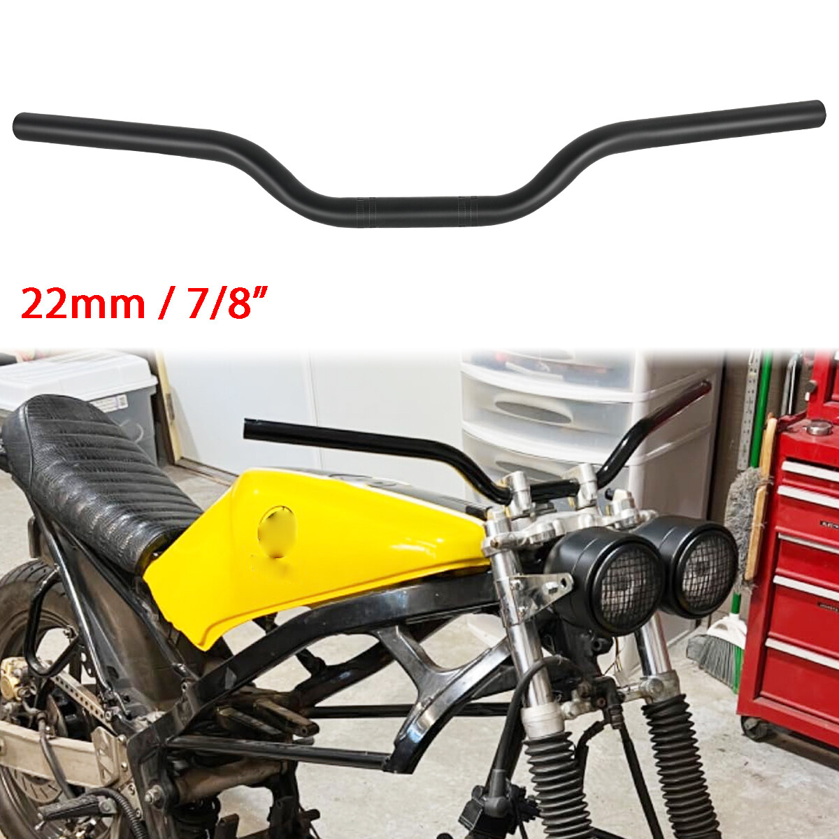 7/8″ 22mm Drag Handlebar Tracker For Honda CB900 CB900F CB919 Hornet Cafe Racer