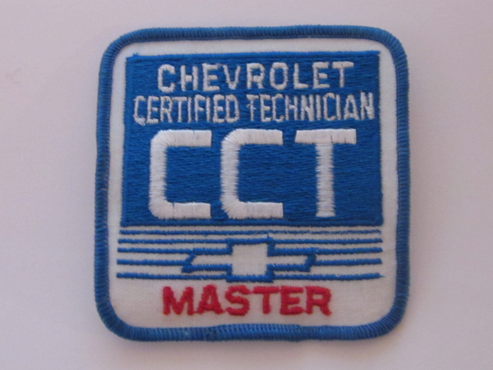 CCT ‘MASTER’ Chevrolet Certified Technician Embroidered Patch – 3″ x 3″    NEW