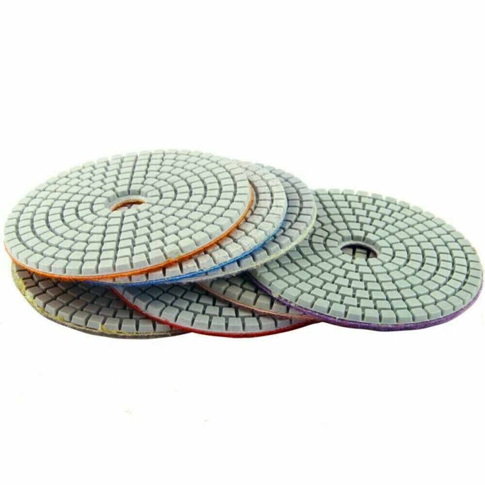 Wet Polisher Kit 62PCS 4″ Diamond Pads + 8 Extra Carbon Brush Set Granite Quartz